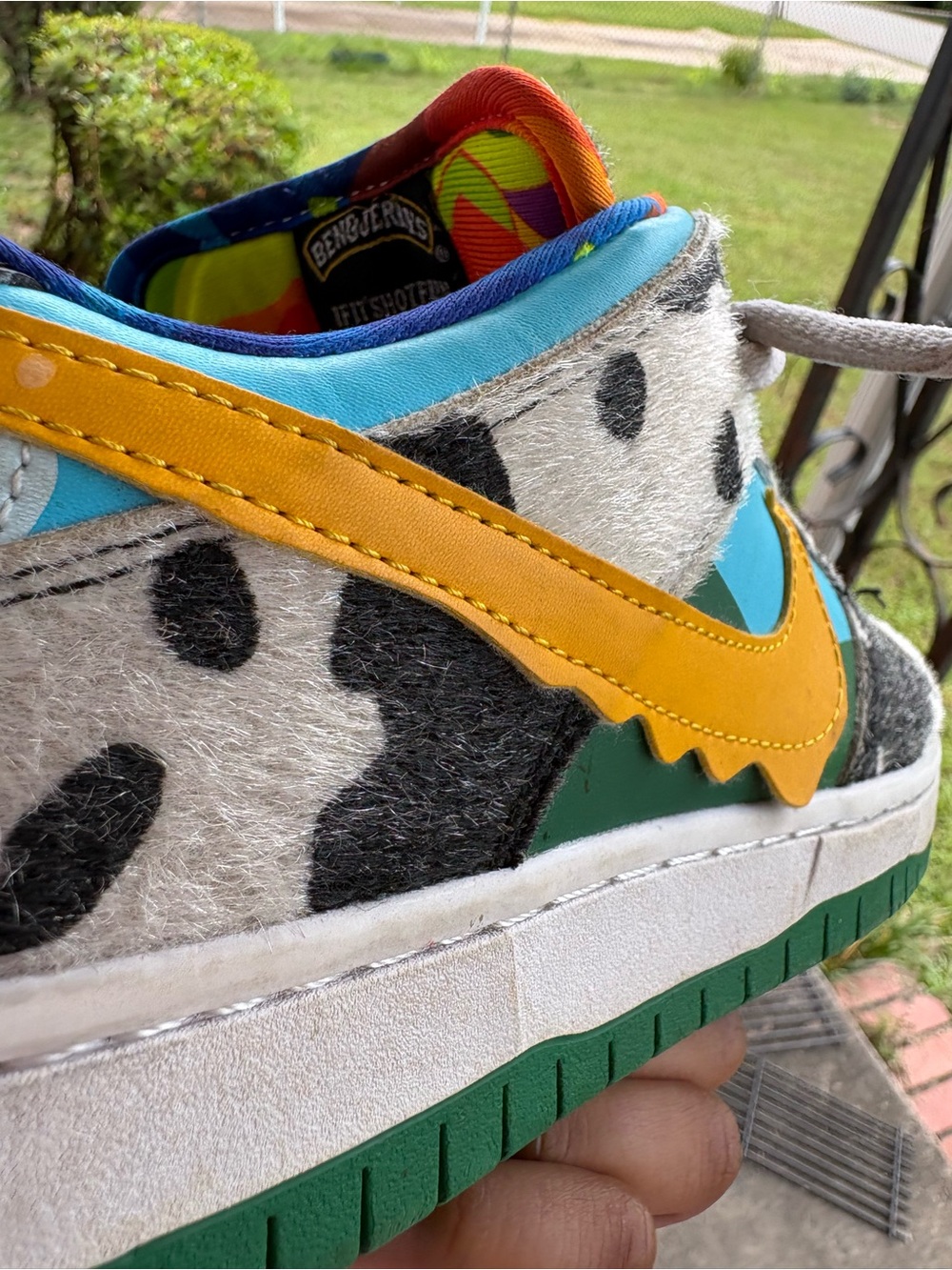 Nike Dunk Low SE Turquoise Yellow Dalmatian Print - Picture 4 of 6
